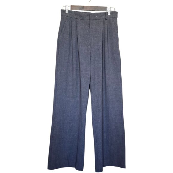 ABERCROMBIE & FITCH Grey High Waisted Wide Leg Trouser Pant sz 8R/29 - Picture 1 of 6